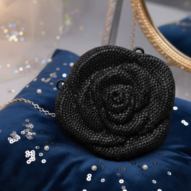 Flower rhinestone clutch | 5 Colors