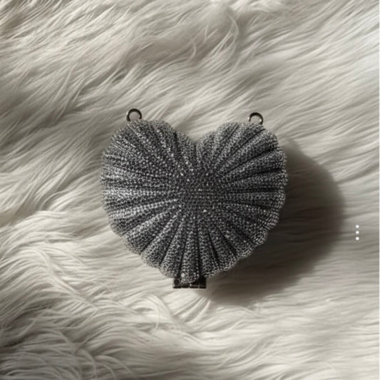 Rhinestone heart clutch | 5 colors