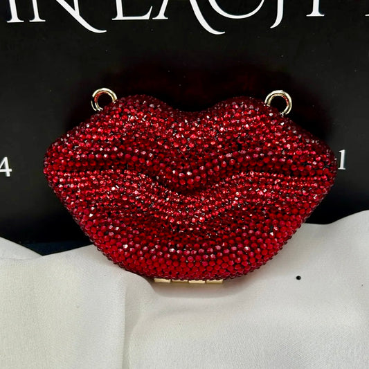 Rhinestone lip clutch | 5 colors