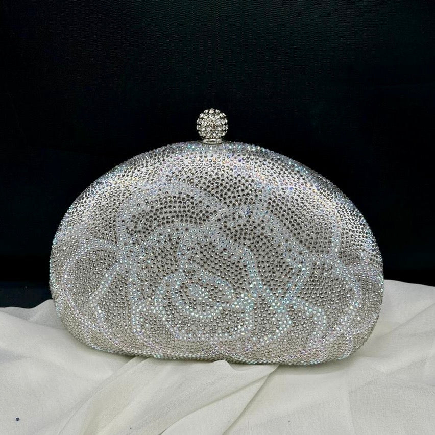 3D floral rhinestone clutch | 4 colors