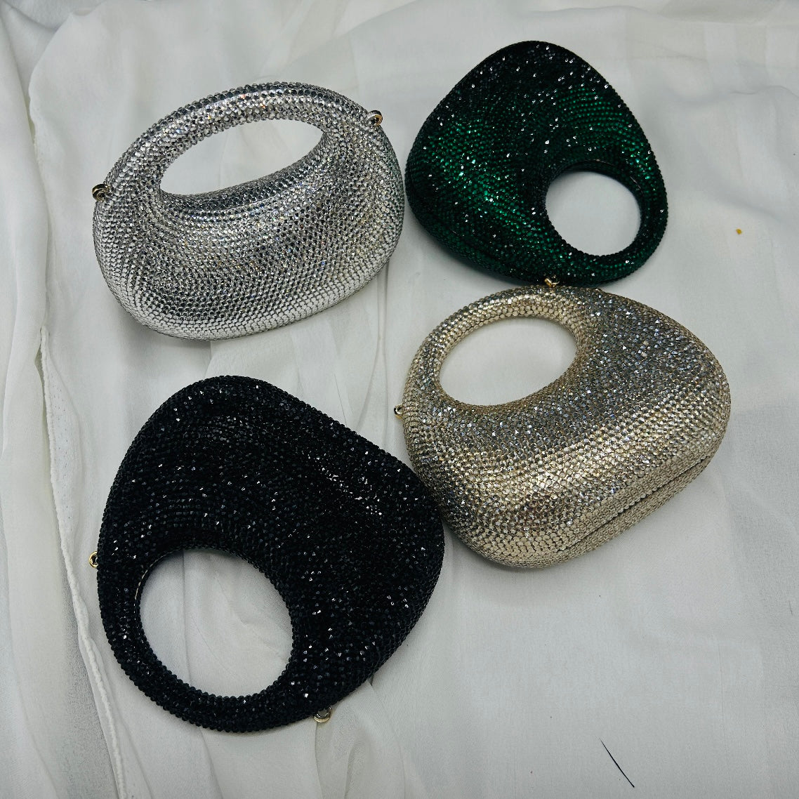 Oval rhinestone clutch | 4 colors