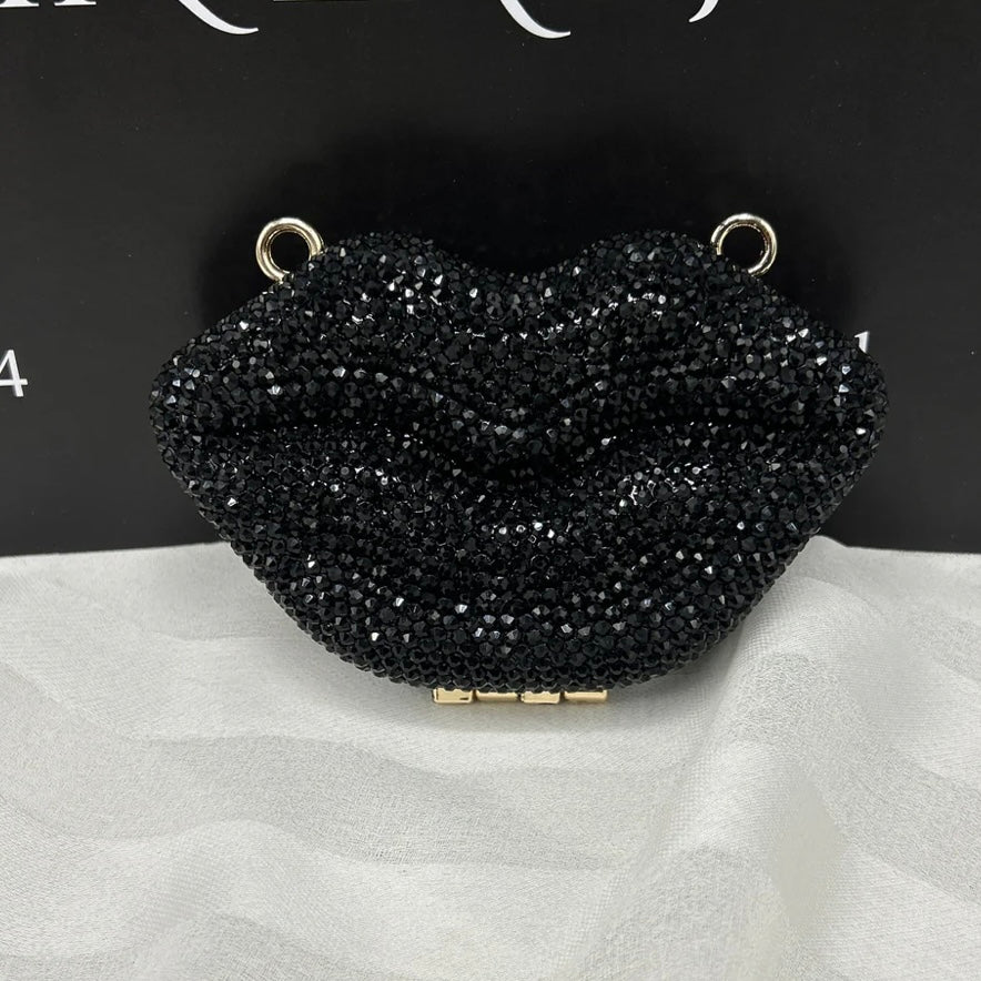Rhinestone lip clutch | 5 colors