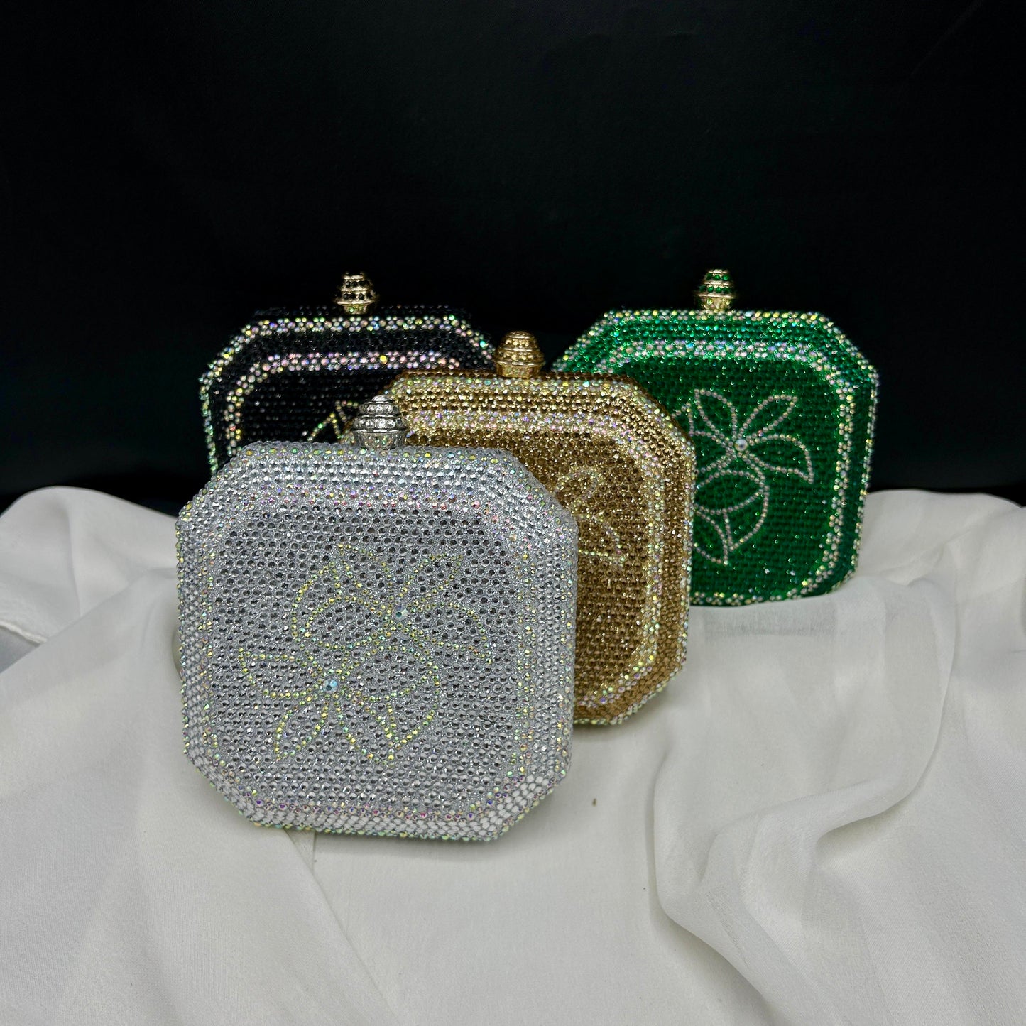 Square rhinestone clutch | 4 colors
