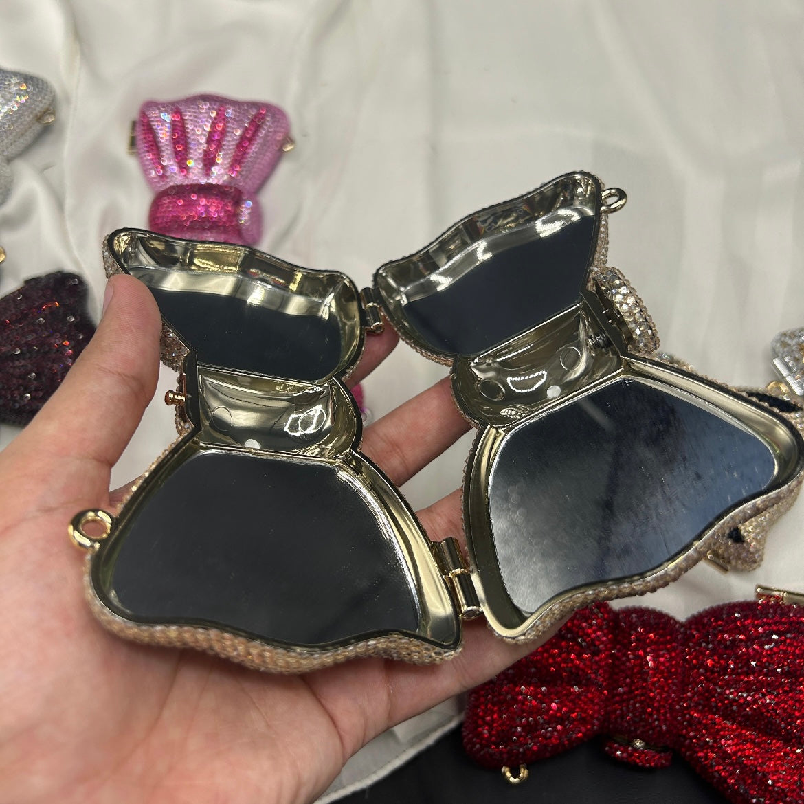 Rhinestone bow clutch | 8 colors