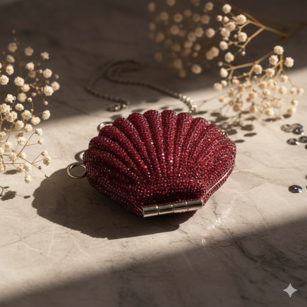 Rhinestone shell clutch | 5 colors
