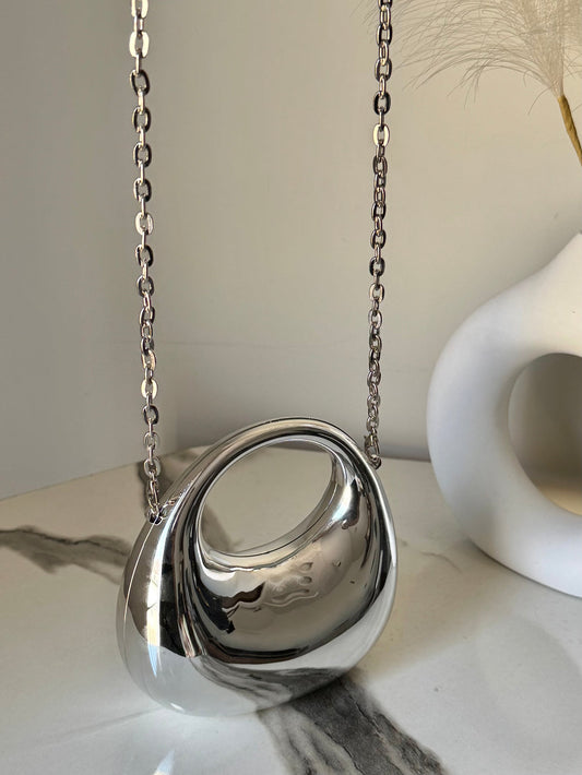 Oval bag - Silver