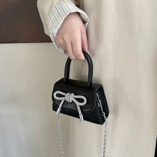 Black rhinestone bag