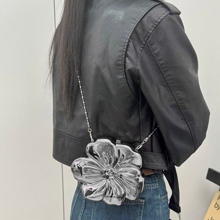 Viral Flower bag - Silver
