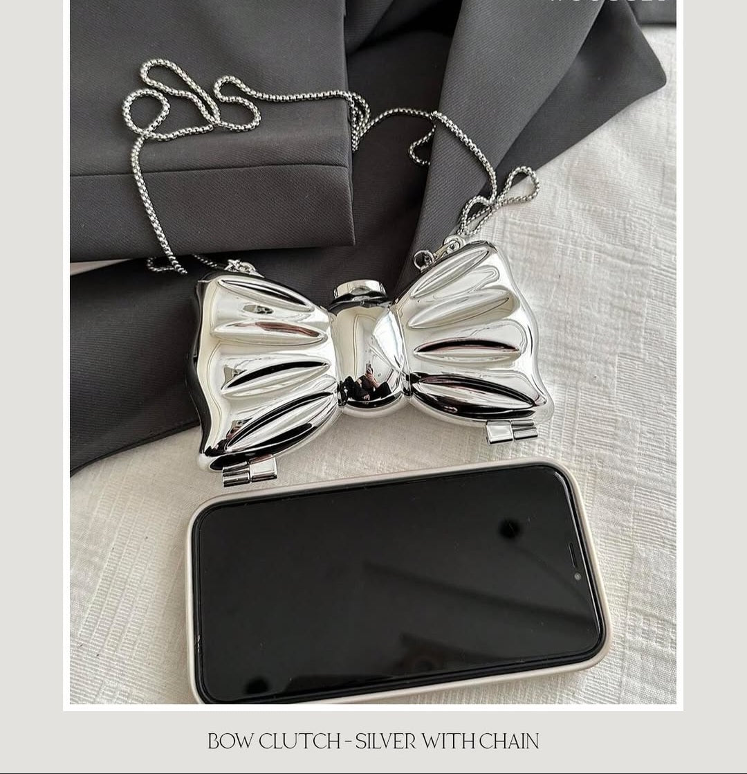 Bow acrylic bag - Silver