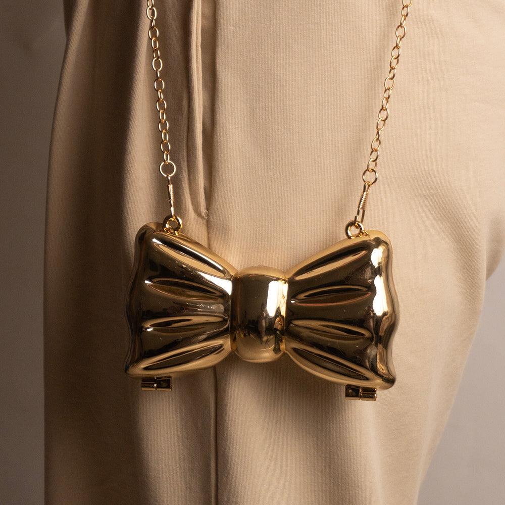 Bow acrylic bag - Gold