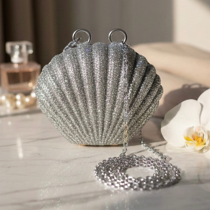 Rhinestone shell clutch | 5 colors