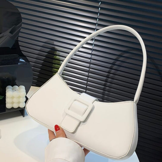 White buckle bag