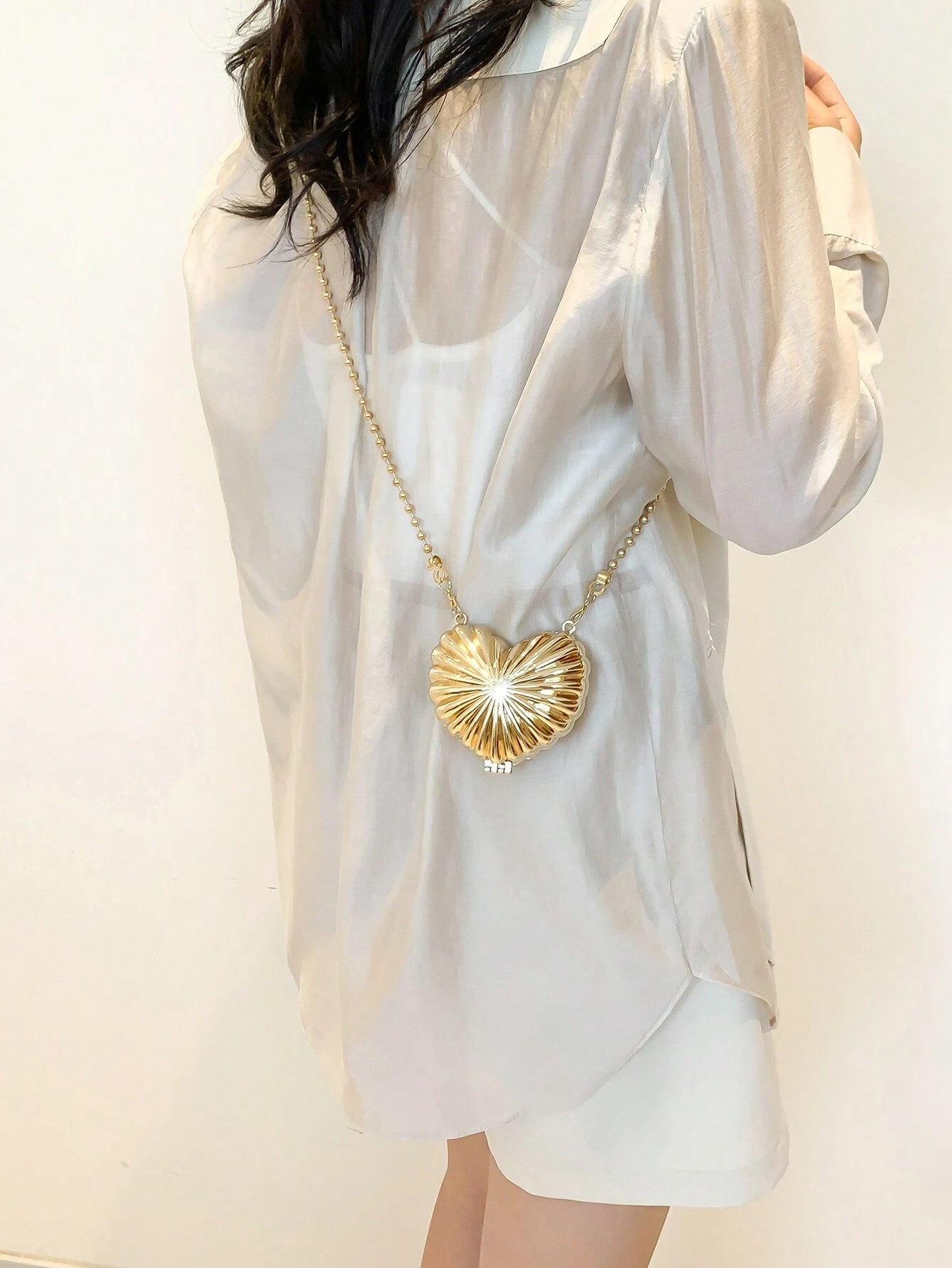 Trending Mini Heart bag - Gold
