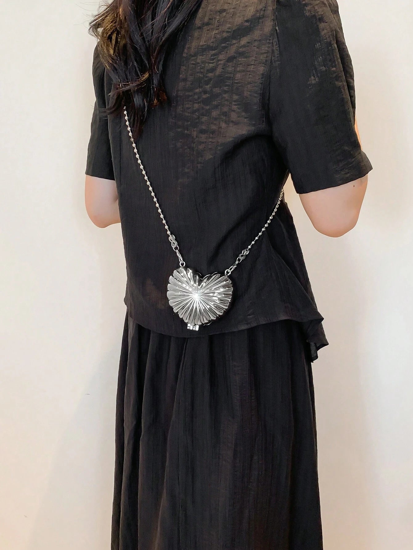 Trending Mini Heart bag - Silver