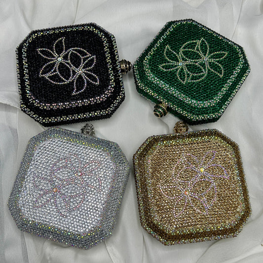 Square rhinestone clutch | 4 colors