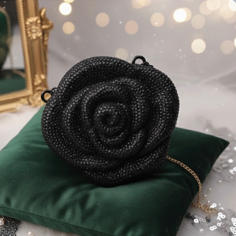 Flower rhinestone clutch | 5 Colors