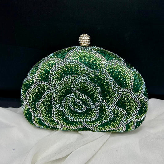 3D floral rhinestone clutch | 4 colors