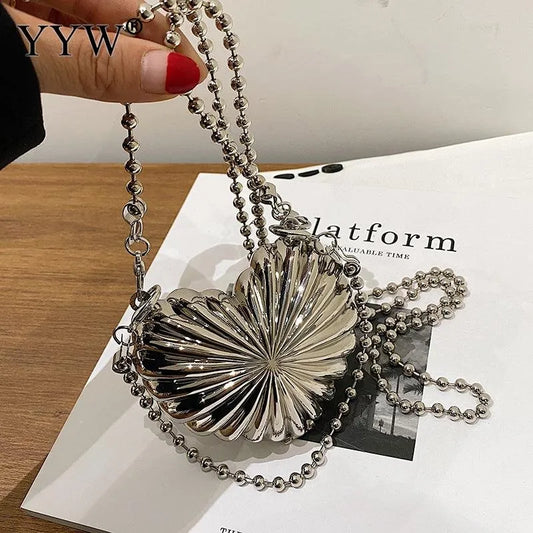 Trending Mini Heart bag - Silver