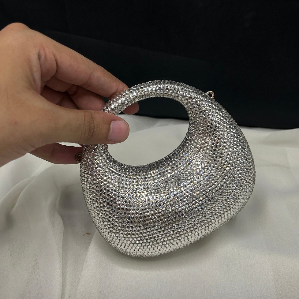 Oval rhinestone clutch | 4 colors