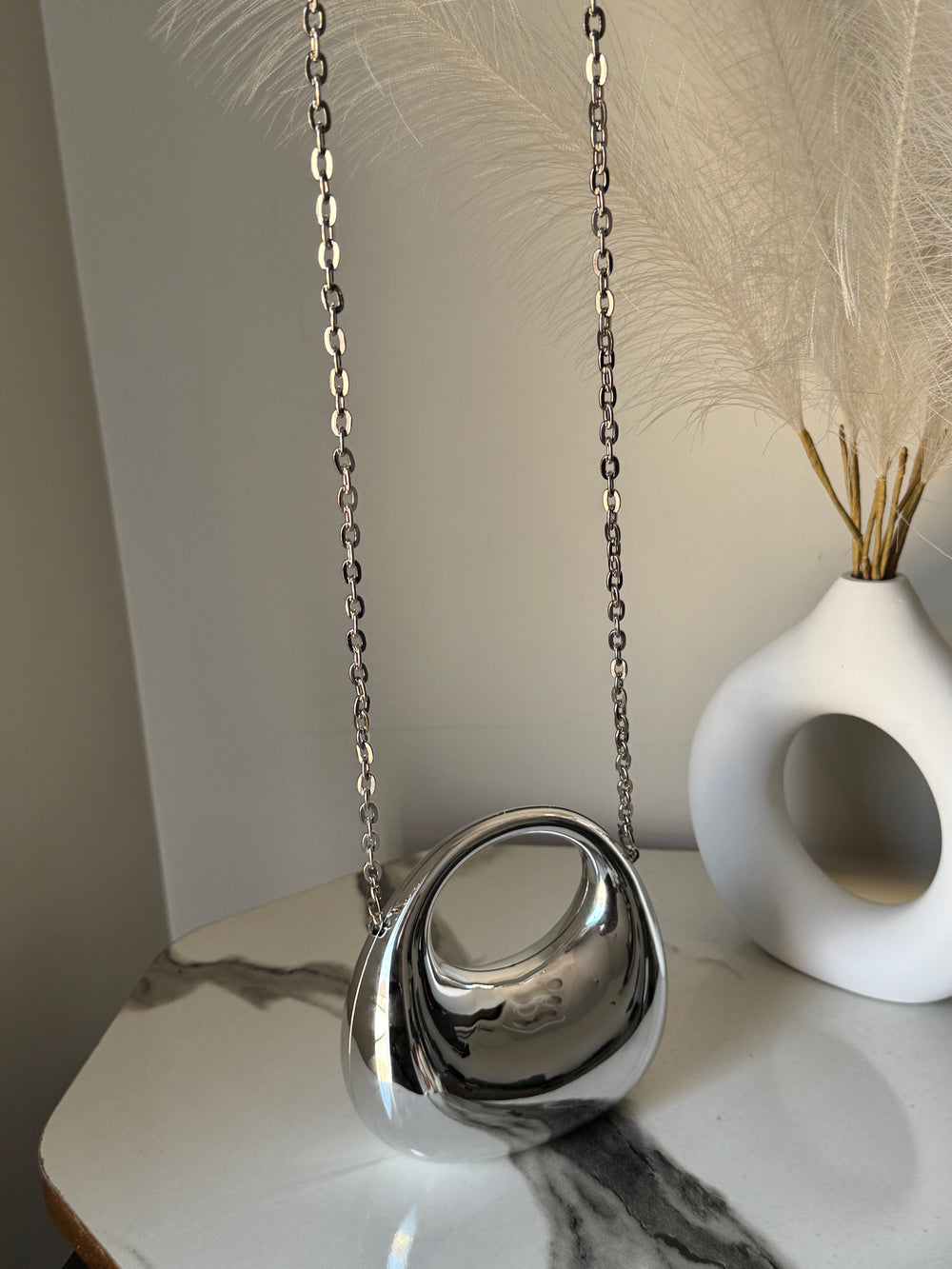 Oval bag - Silver