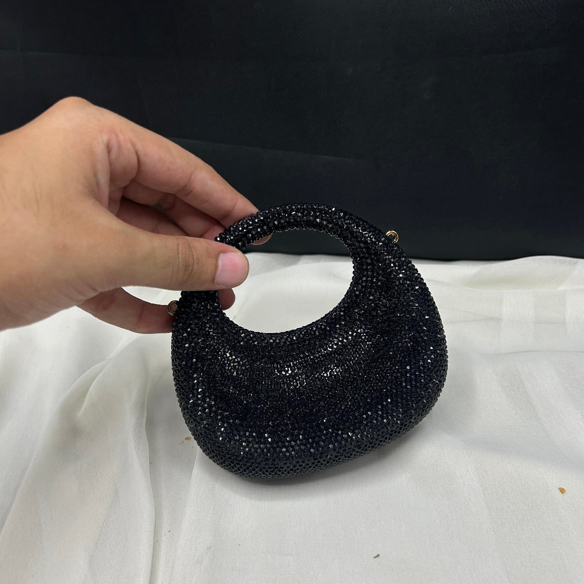 Oval rhinestone clutch | 4 colors