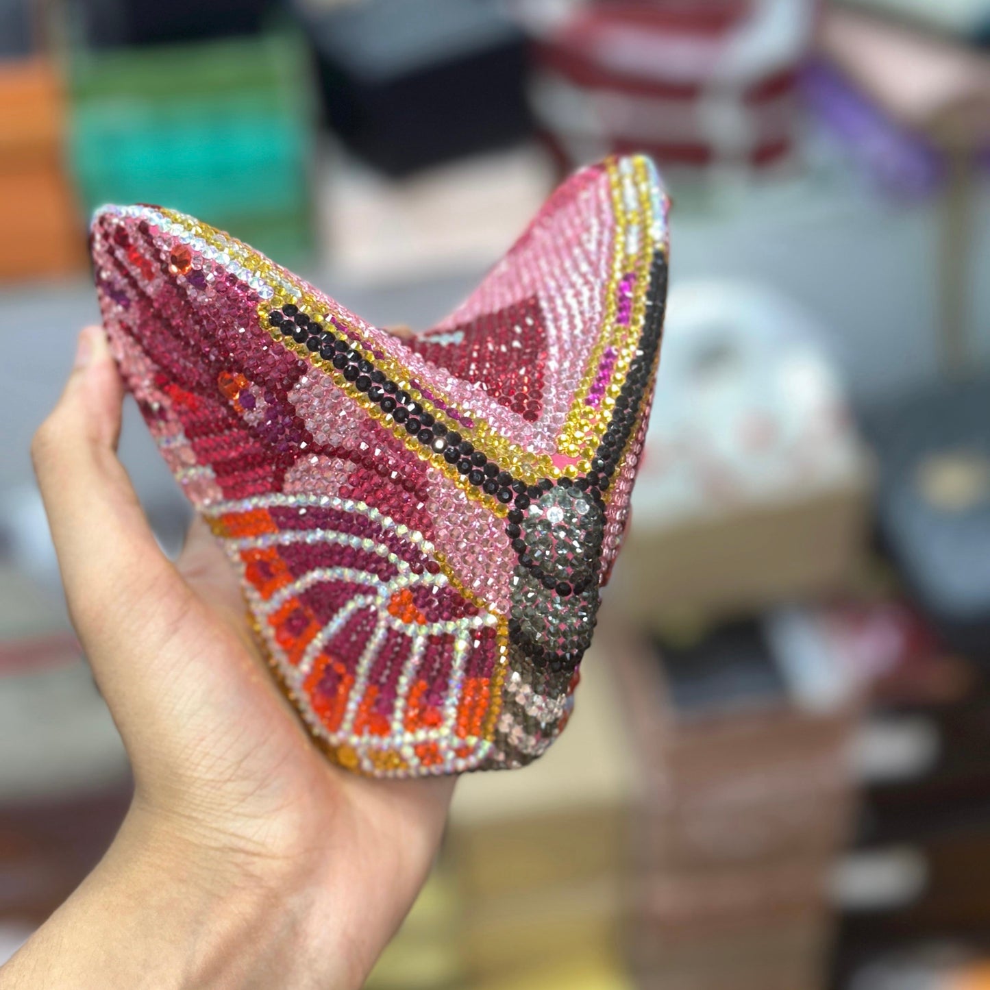 Butterfly rhinestone clutch-Big size | 4 shades