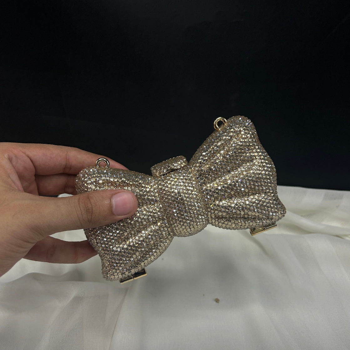 Rhinestone bow clutch | 8 colors