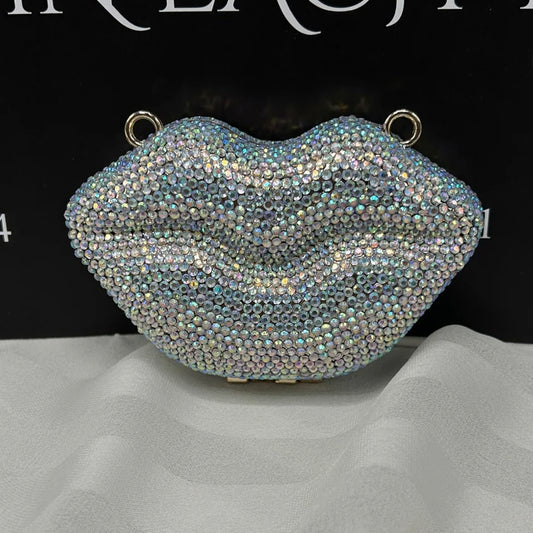 Rhinestone lip clutch | 5 colors