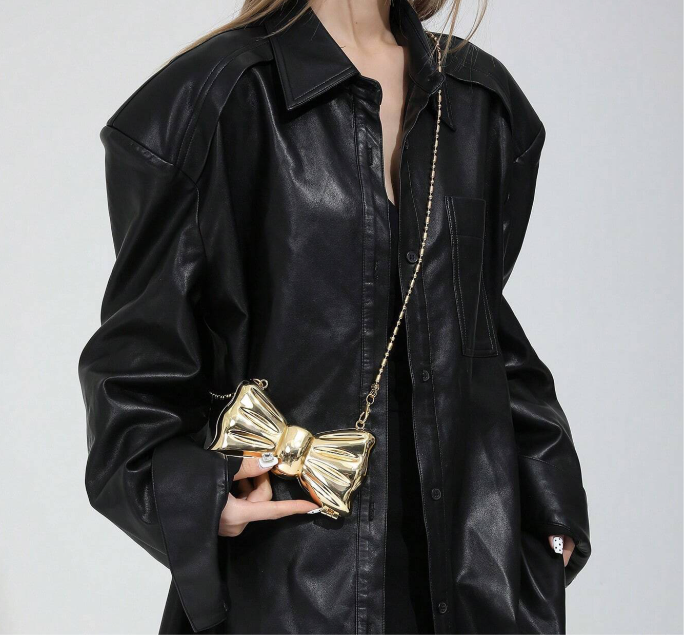 Bow acrylic bag - Gold