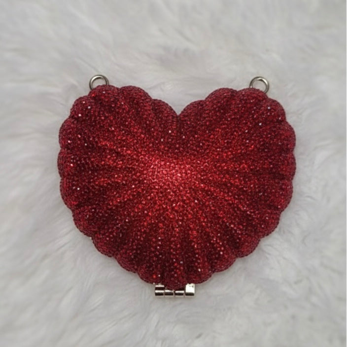 Rhinestone heart clutch | 5 colors
