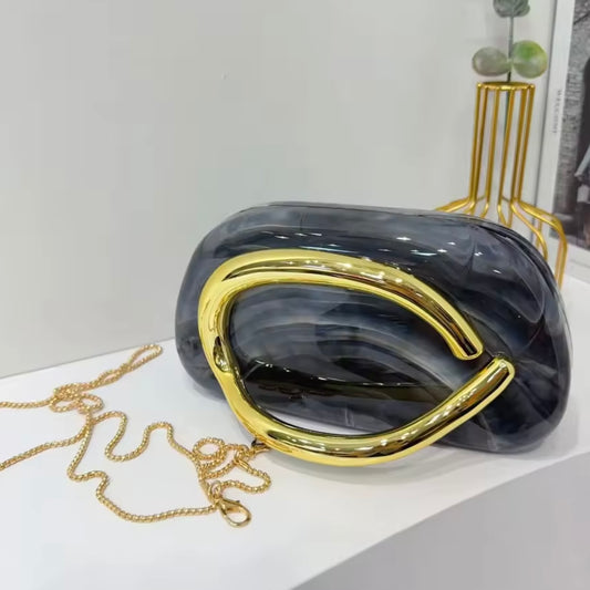 Marble D bag - Black