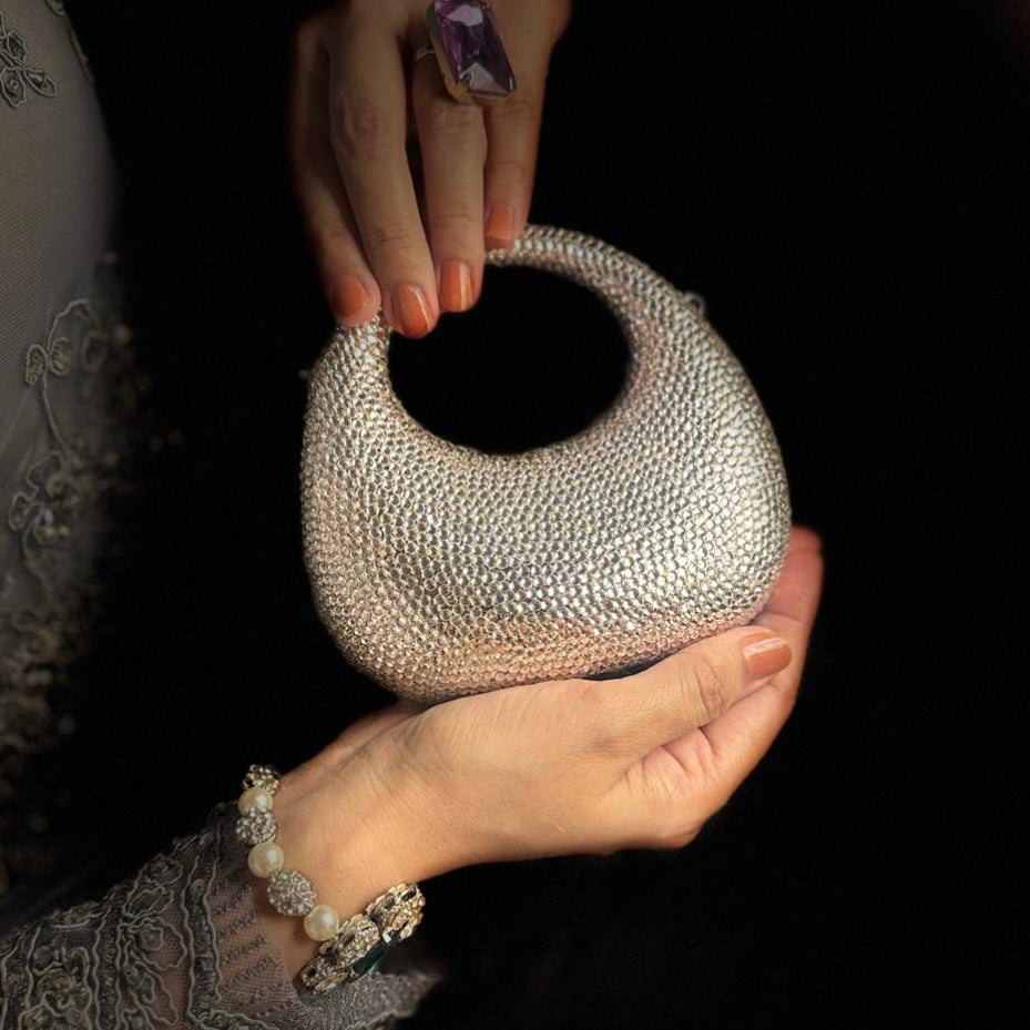 Oval rhinestone clutch | 5 colors