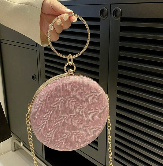 Glitter circle bag - Pink