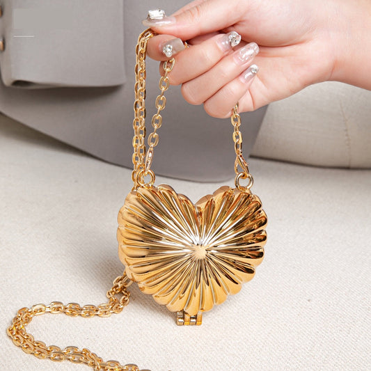 Trending Mini Heart bag - Gold