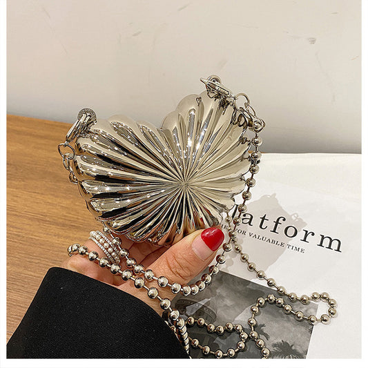 Trending Mini Heart bag - Silver
