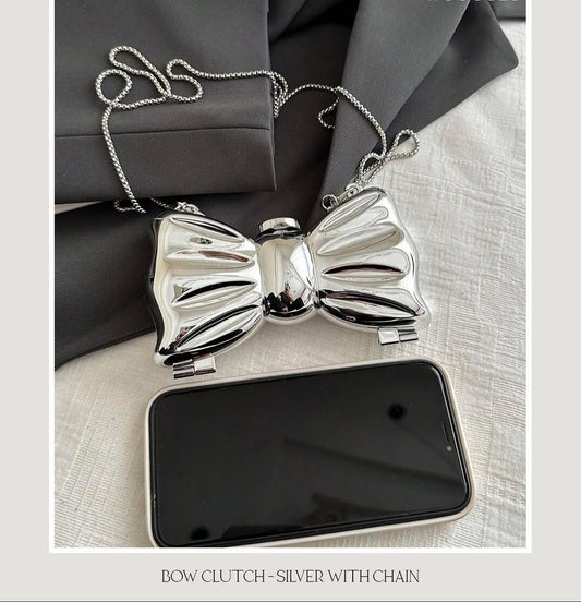 Bow acrylic bag - Silver