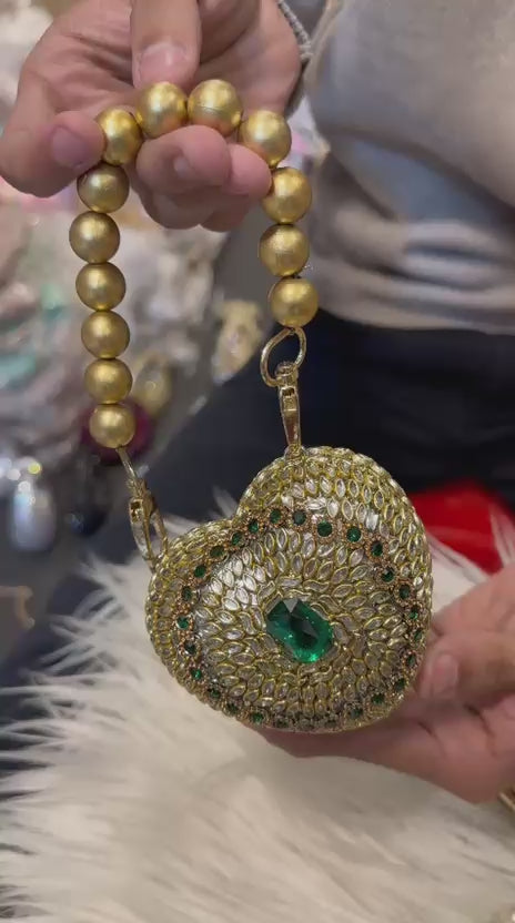 Heart kundan clutch 03