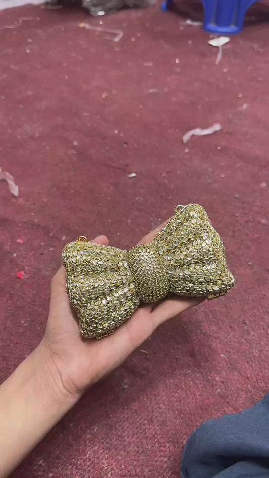 Bow kundan Clutch 2.0
