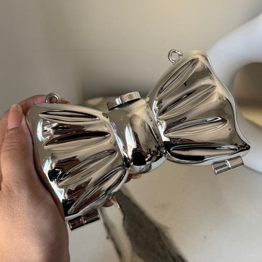 Bow acrylic bag - Silver