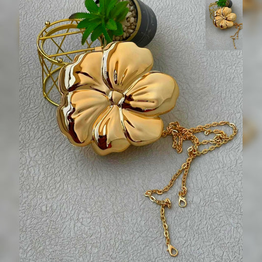 Viral Flower bag - Gold