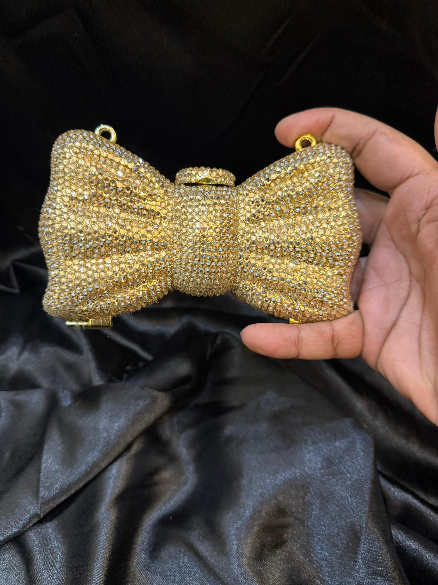 Rhinestone bow clutch | 8 colors