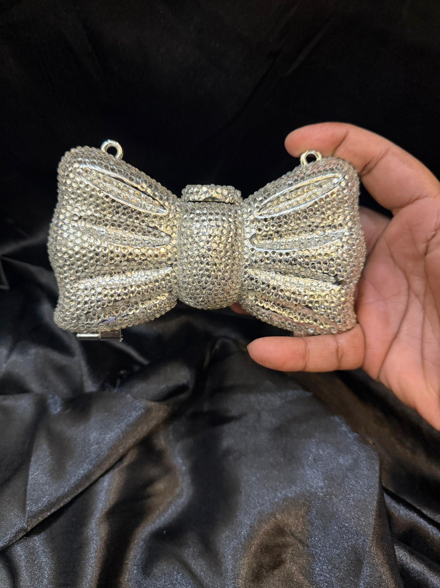 Rhinestone bow clutch | 8 colors