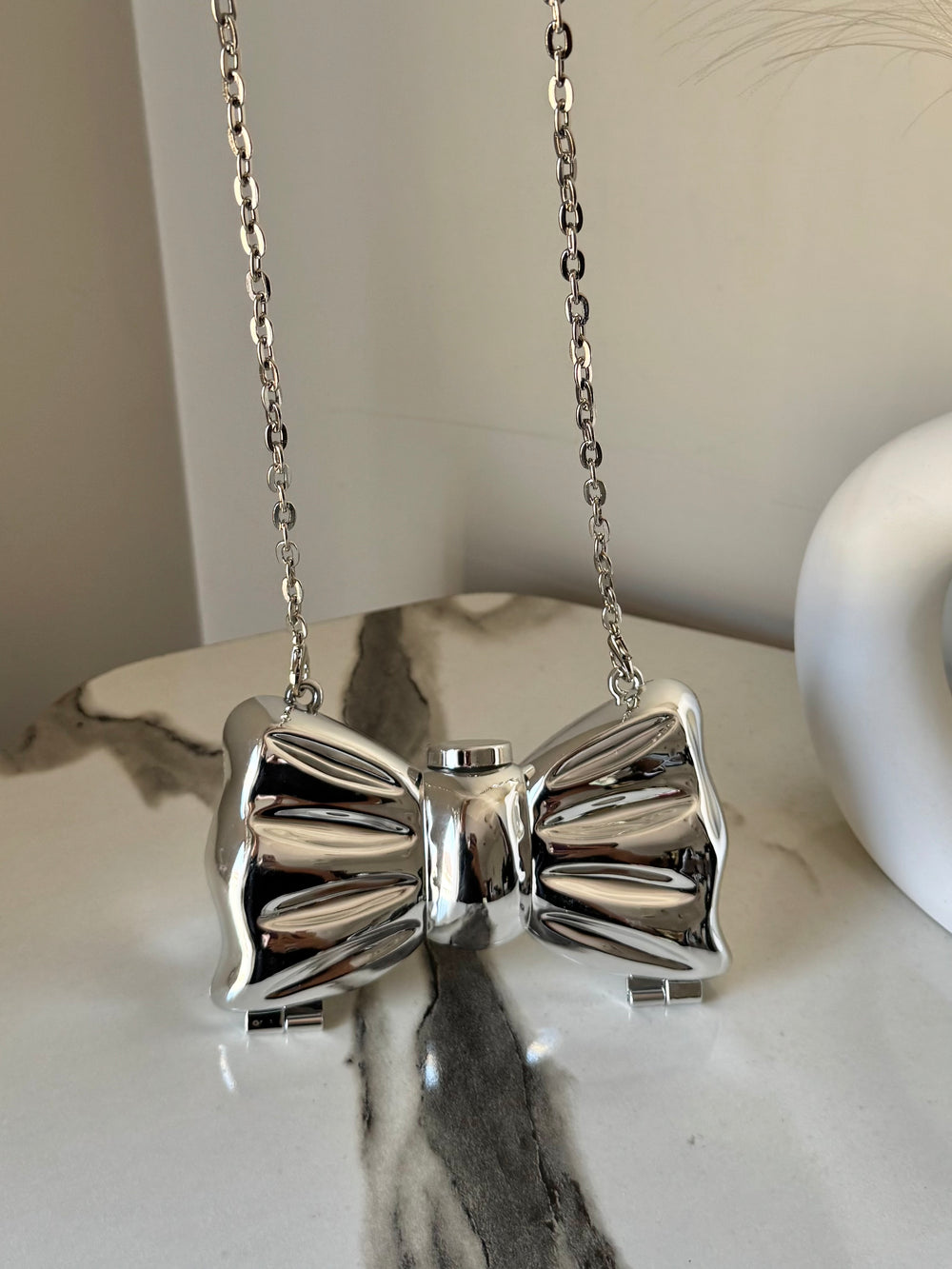 Bow acrylic bag - Silver