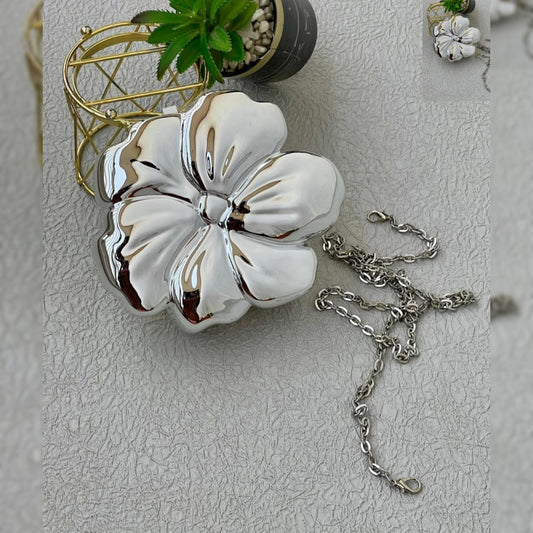 Viral Flower bag - Silver
