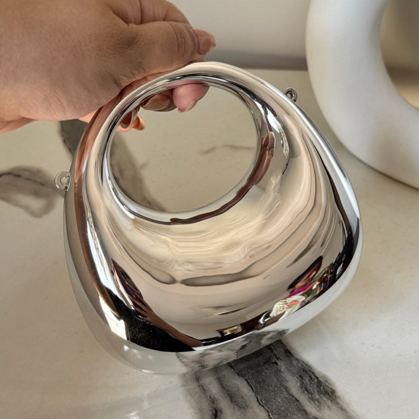 Oval bag - Silver