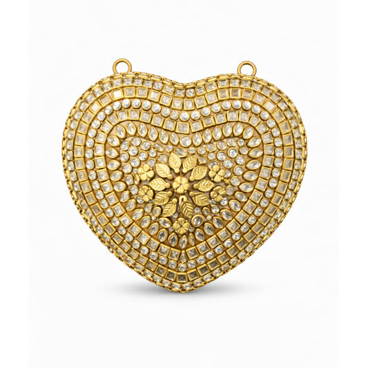 Heart kundan clutch 01