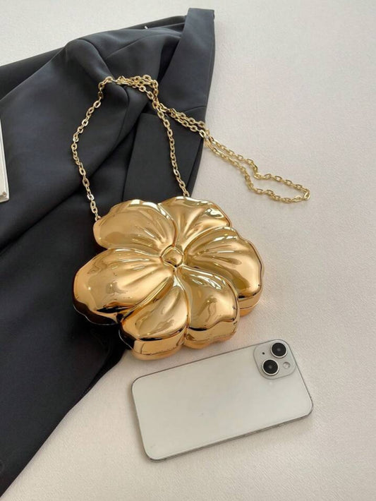 Viral Flower bag - Gold