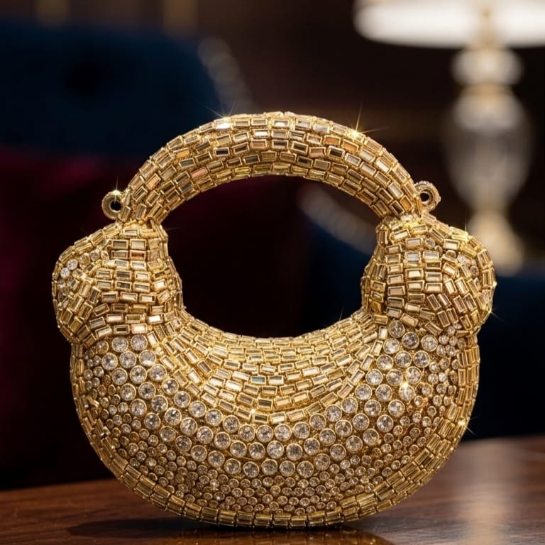 Oval kundan Clutch 3.0